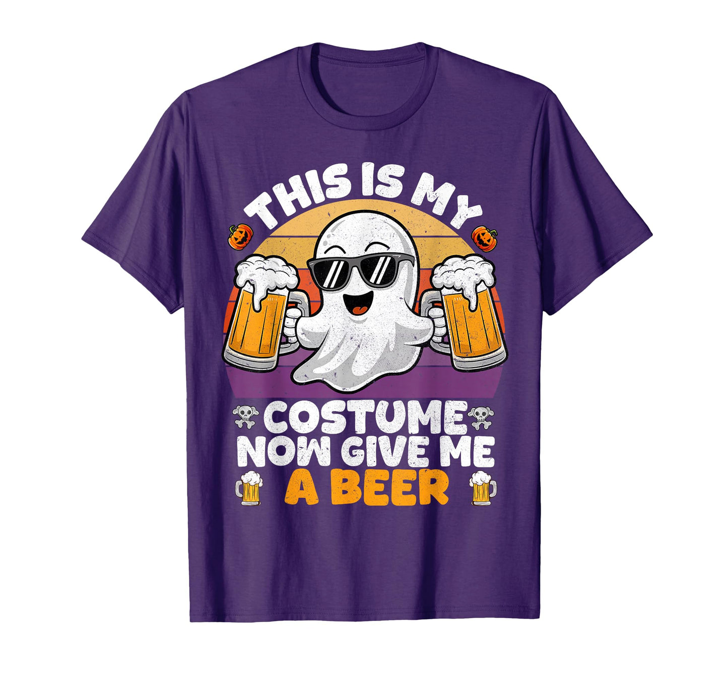 Funny Vintage Boo This is My Halloween Costumes Adults Mens T-Shirt