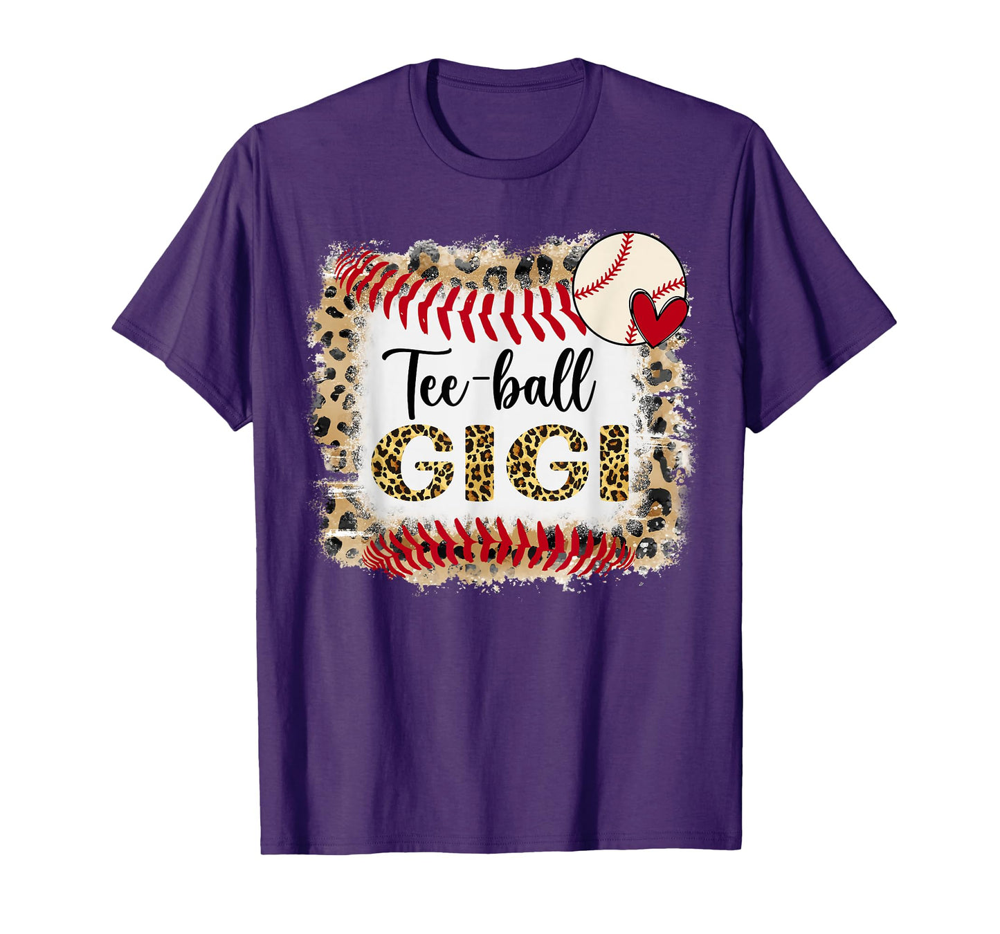 Leopard Tee-ball Gigi For Softball Player T-Shirt