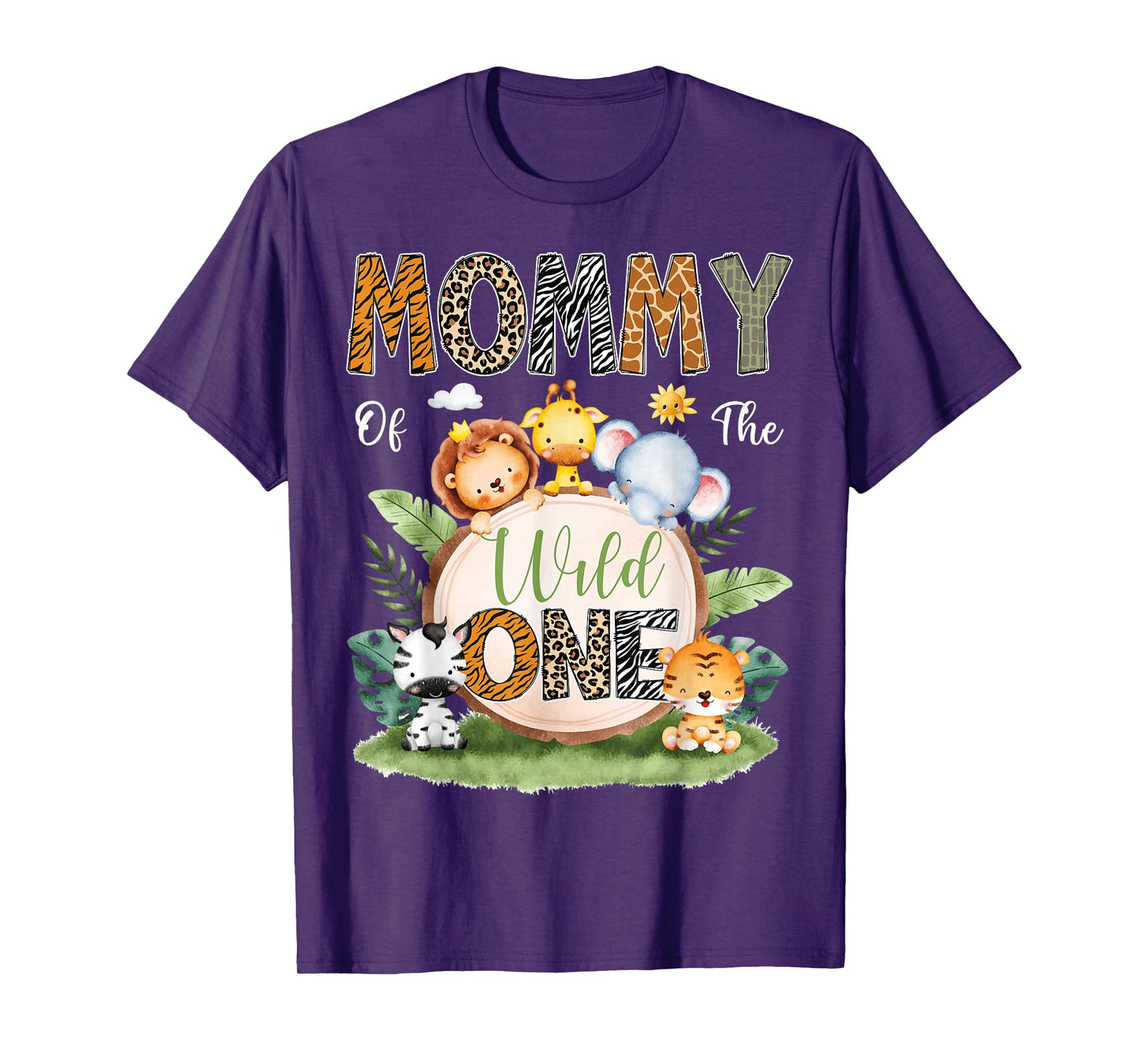 Mommy Of The Wild One 1St Birthday Kids Safari Jungle T-Shirt
