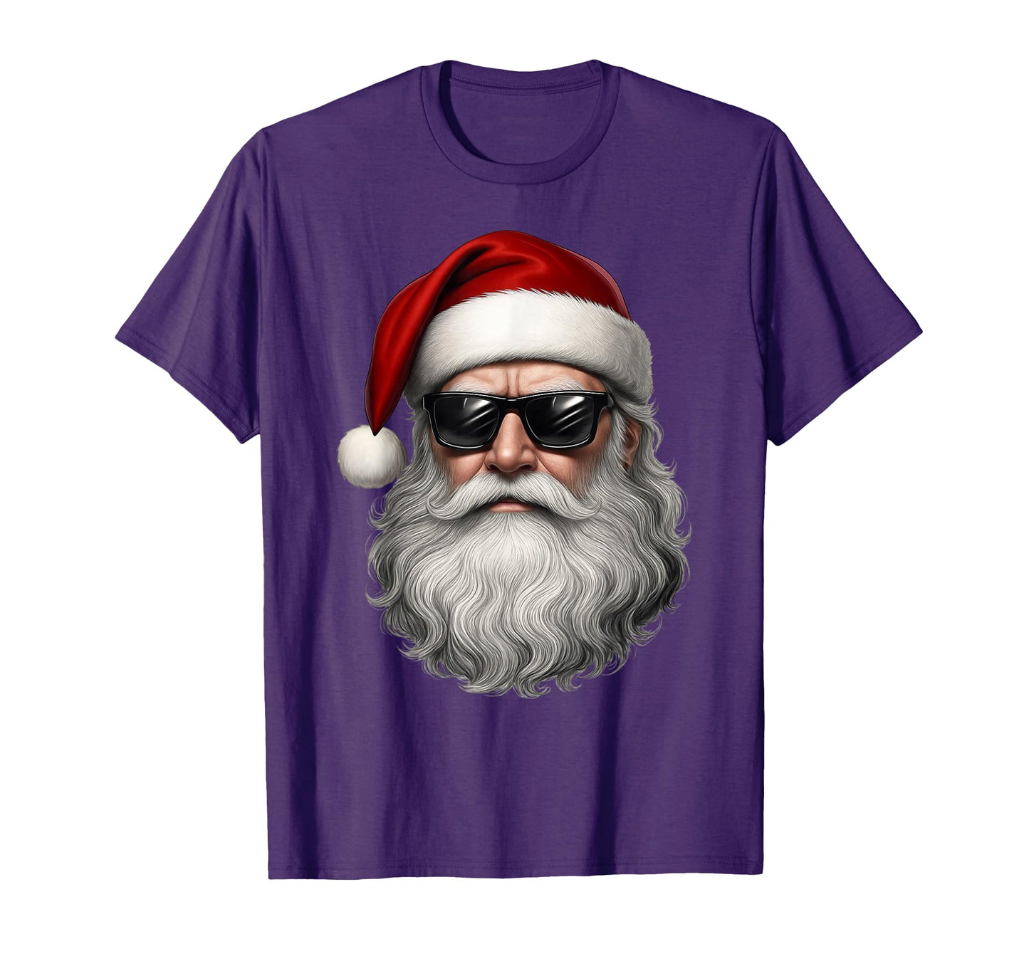 Santa Face Retro Sunglasses Funny Christmas Pajama Mens Boys T-Shirt