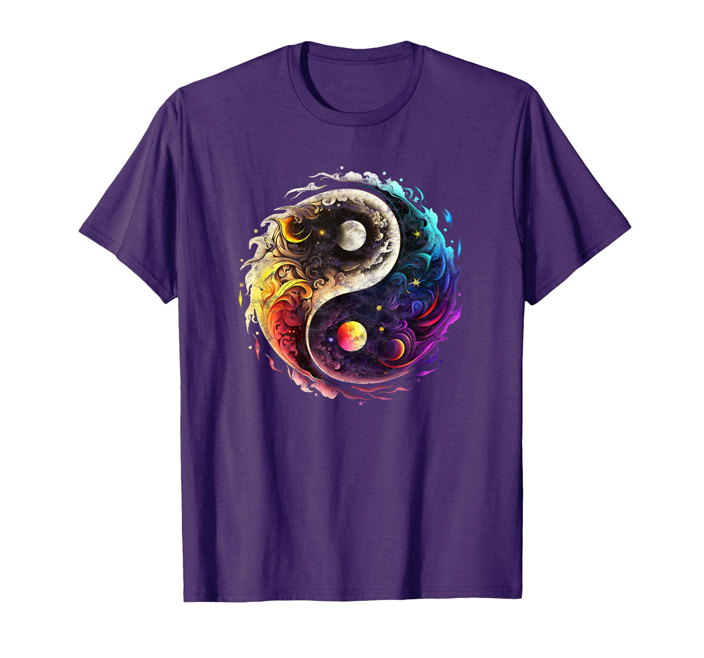 Yin Yang, sun, moon, universe, Tai chi, Qigong, yoga, Taoism T-Shirt
