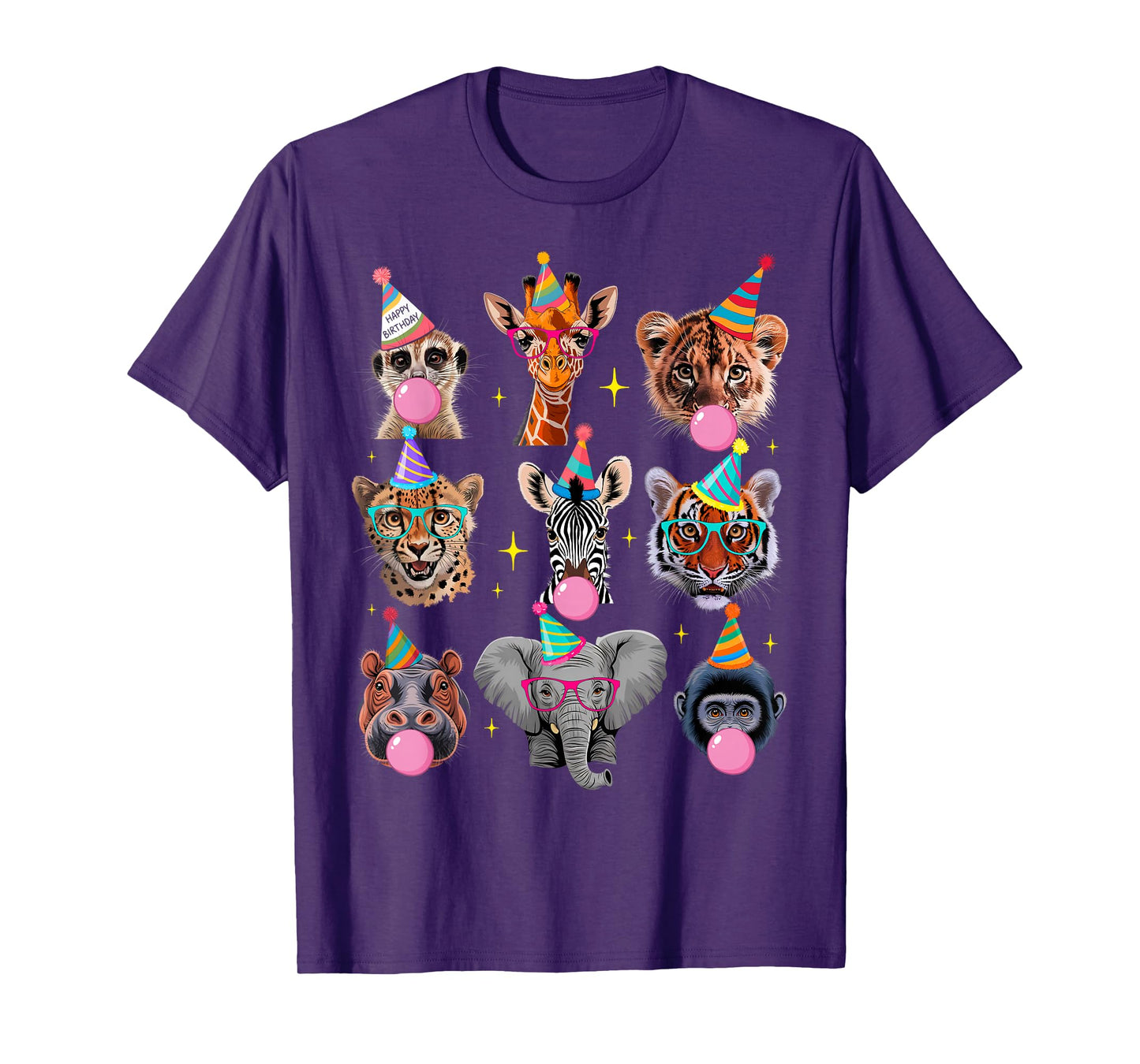 Zoo Animals Wildlife Safari Jungle Birthday Party Kids Cute T-Shirt