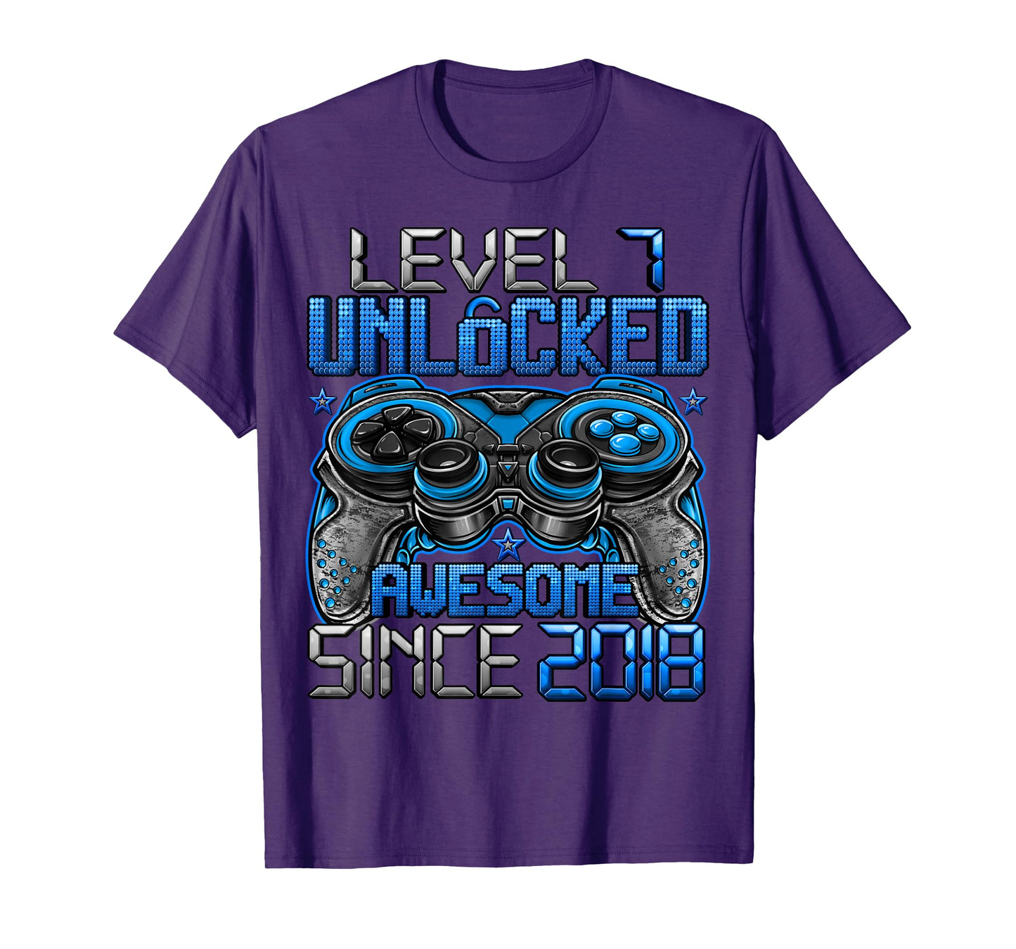 Level 7 Unlocked 7 Year Old Gifts For Boys 7th Birthday Boy T-Shirt