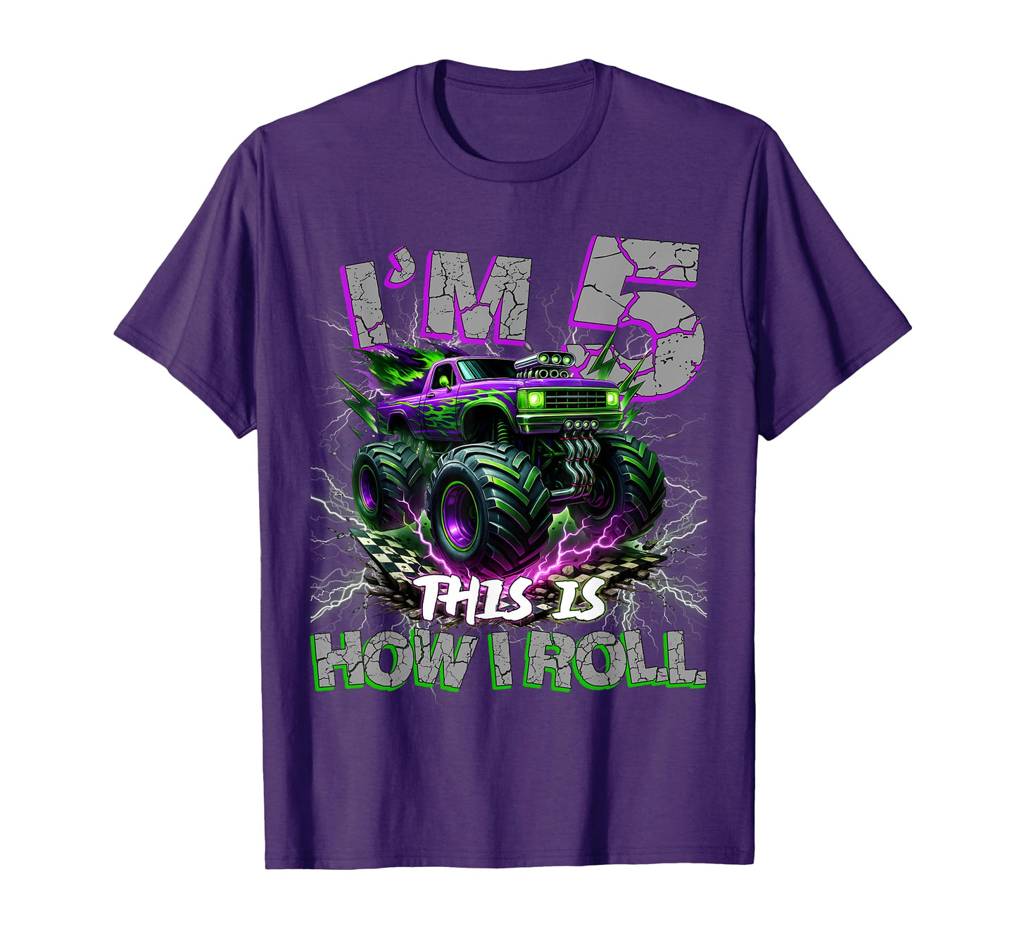 Im 5 Years Olds Monster Truck 5th Birthday Boy Gifts Outfit T-Shirt