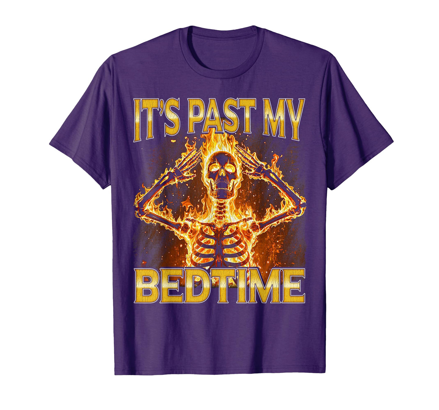 Past my Bedtime - Edgy Skeleton Bootleg Hard Skeleton Meme T-Shirt