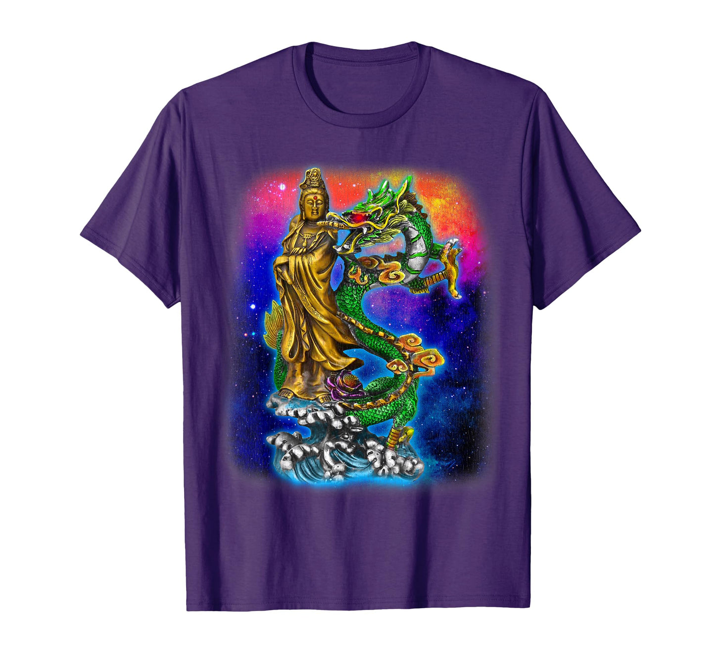 Guan Yin Guanyin Chinese Buddha Goddess Dragon T-Shirt
