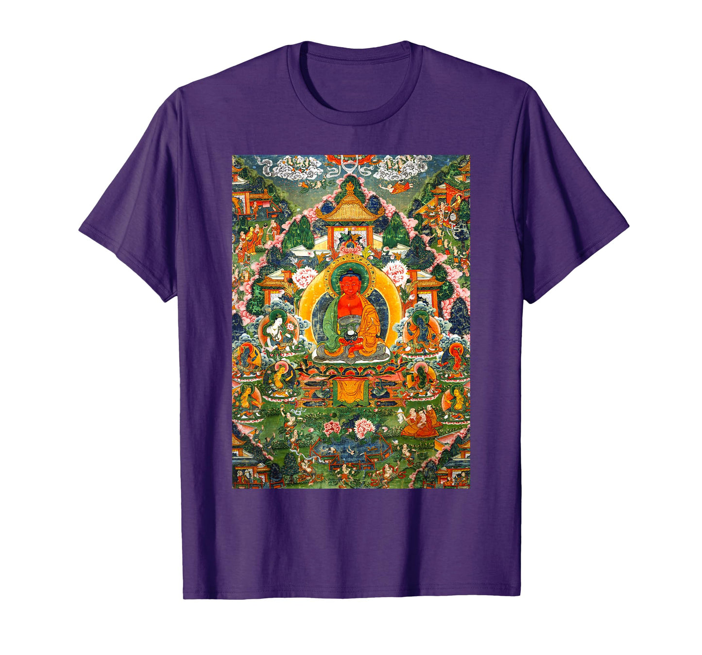 Buddha Amitabha Tibetan Buddhist Thangka Mandala Buddhism T-Shirt