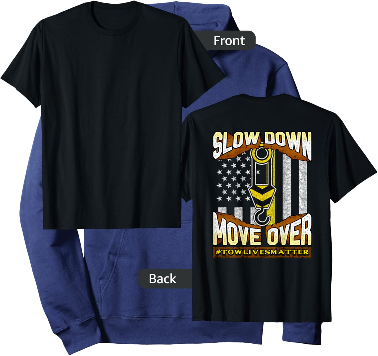 Tow Truck Operator Slow Down Move Over It's The Law Hoodie - Hoodie | Navy