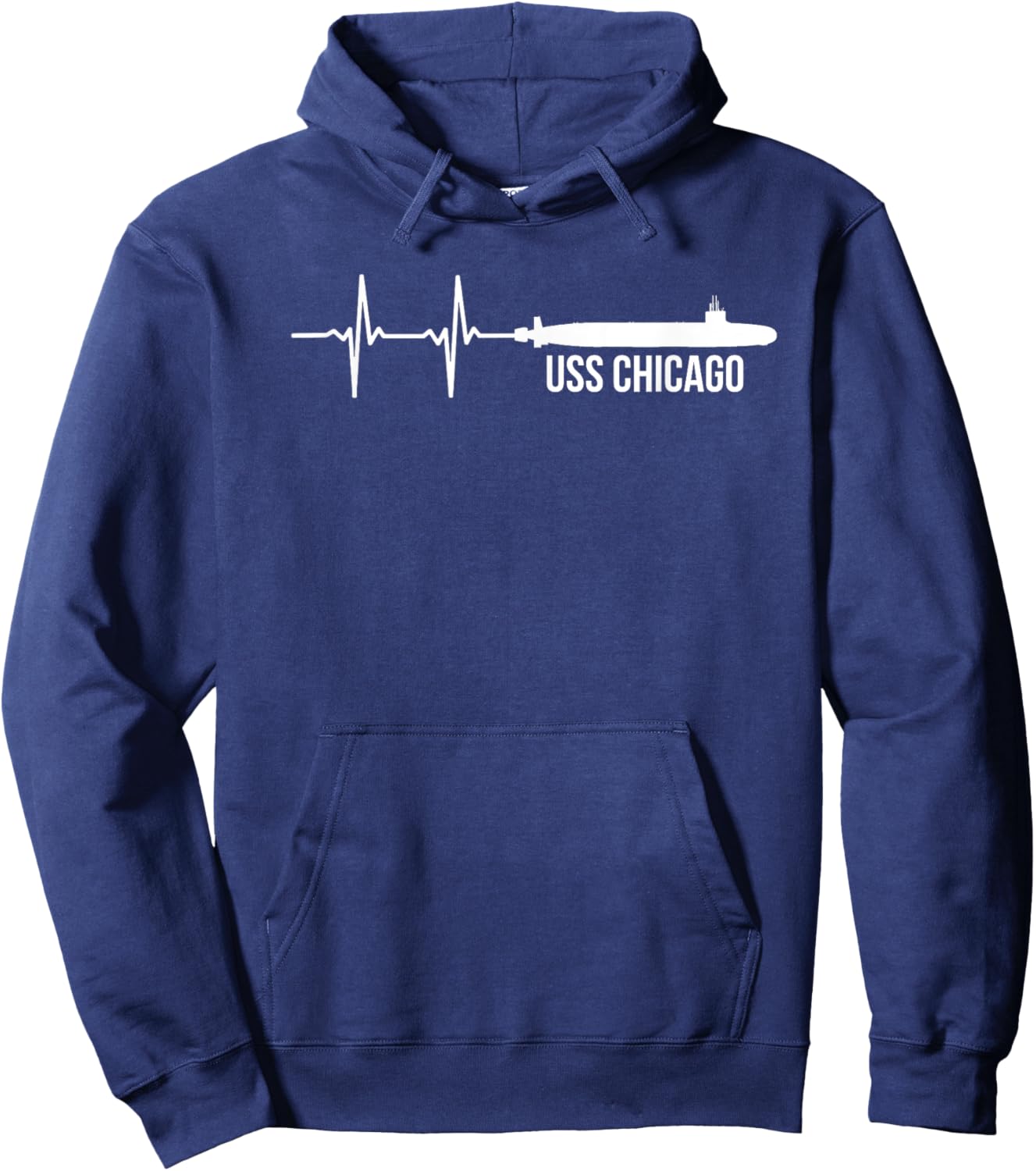 American Flag USS Chicago SSN-721 Submarine Hoodie - Hoodie | Navy