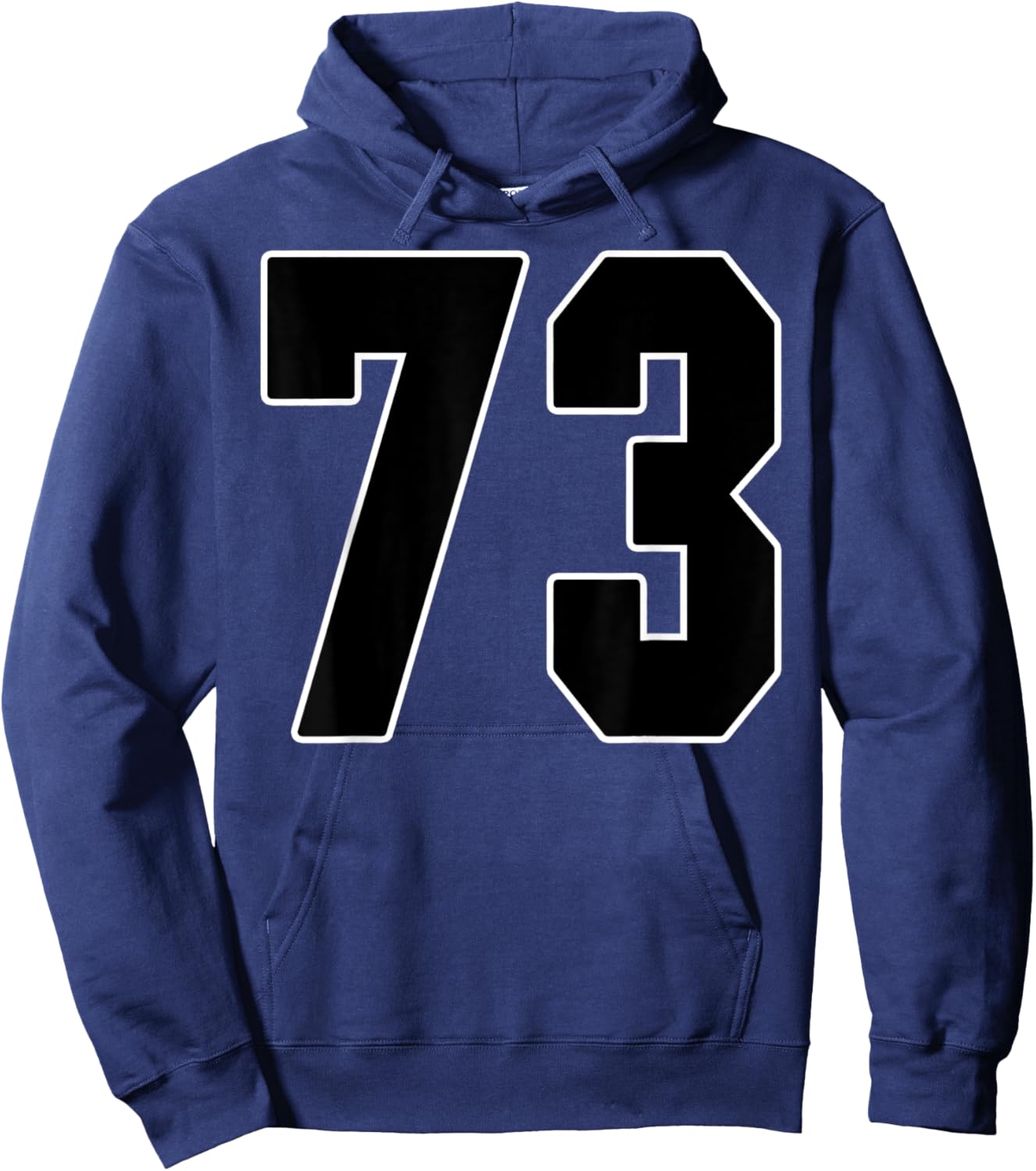 Big #73 Jersey Number 73 Uniform Biggest Fan Favorite Player Hoodie - Hoodie | Navy