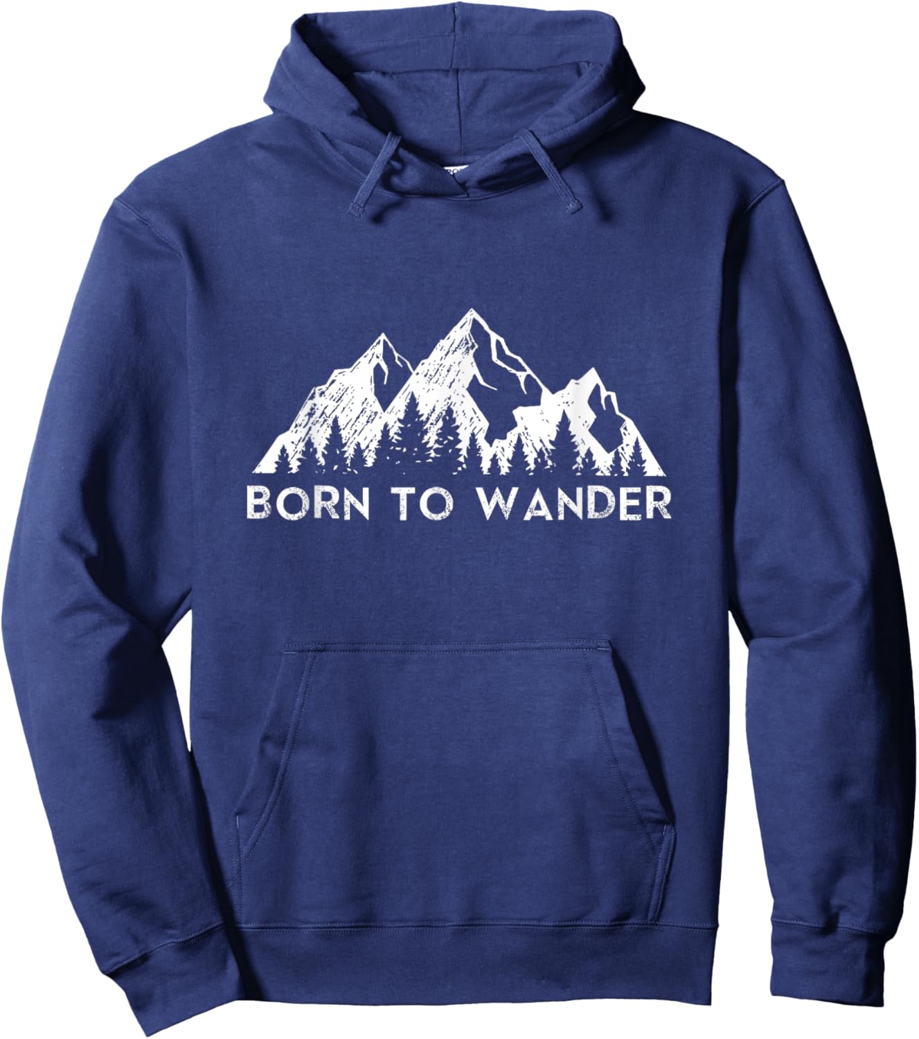 Born to Wander Trail Hiking Hiker Outdoors Camping Nomads Hoodie - Hoodie | Navy