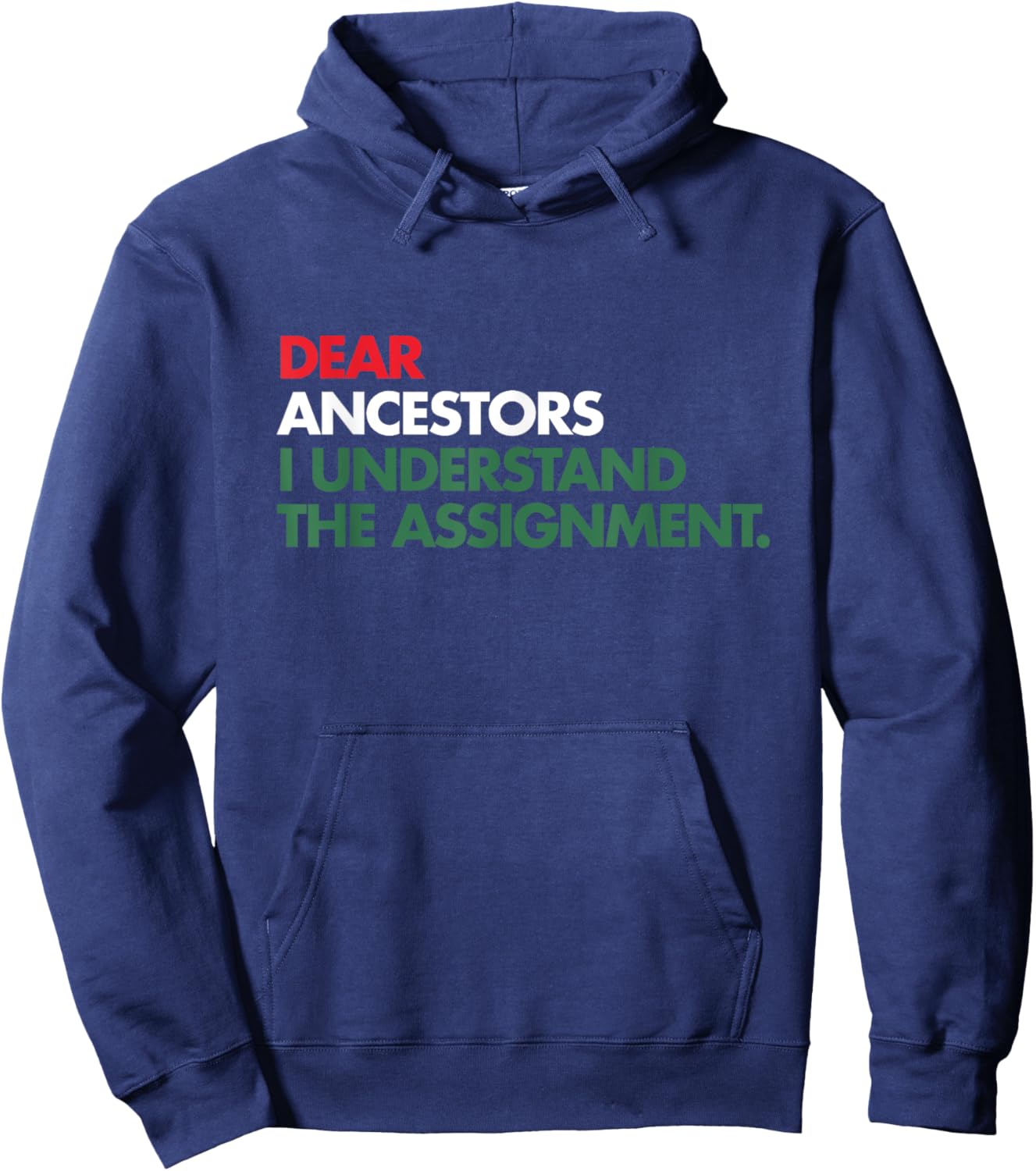 Dear Ancestors I Understand The Assignment Hoodie - Hoodie | Navy