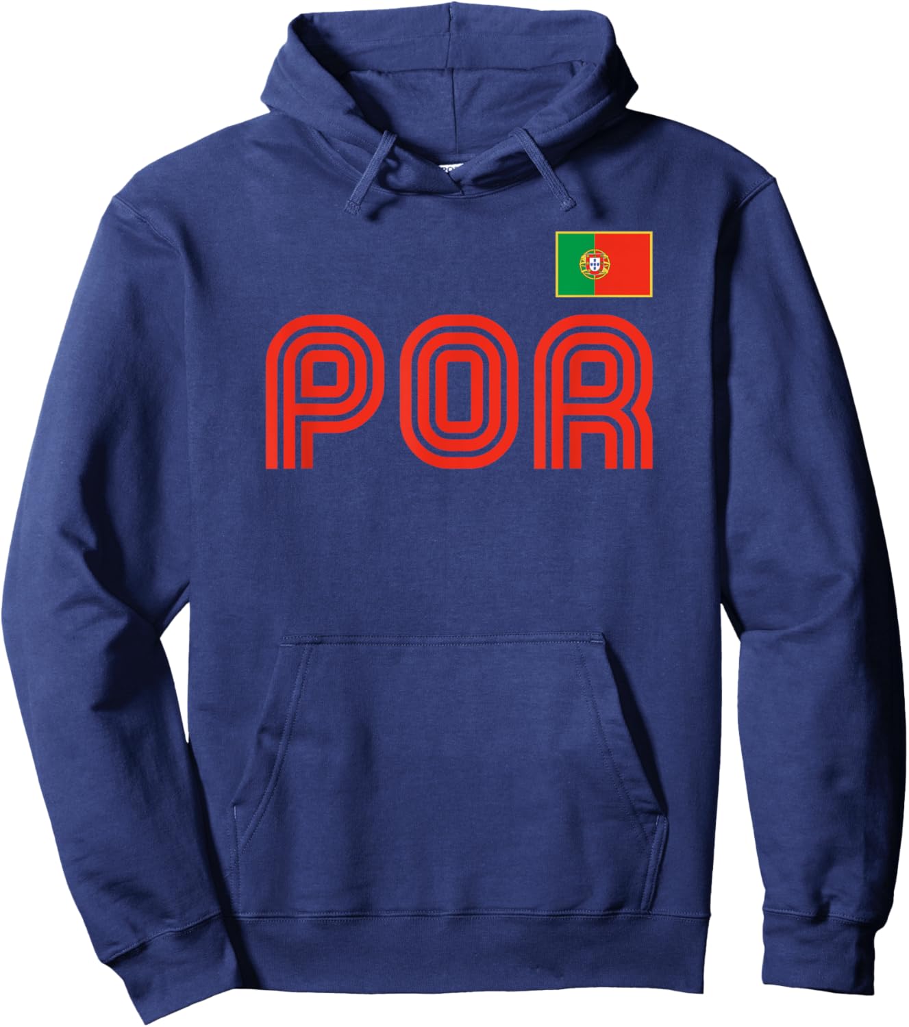 Portugal Flag Retro International Country Portuguese Pride Hoodie - Hoodie | Navy