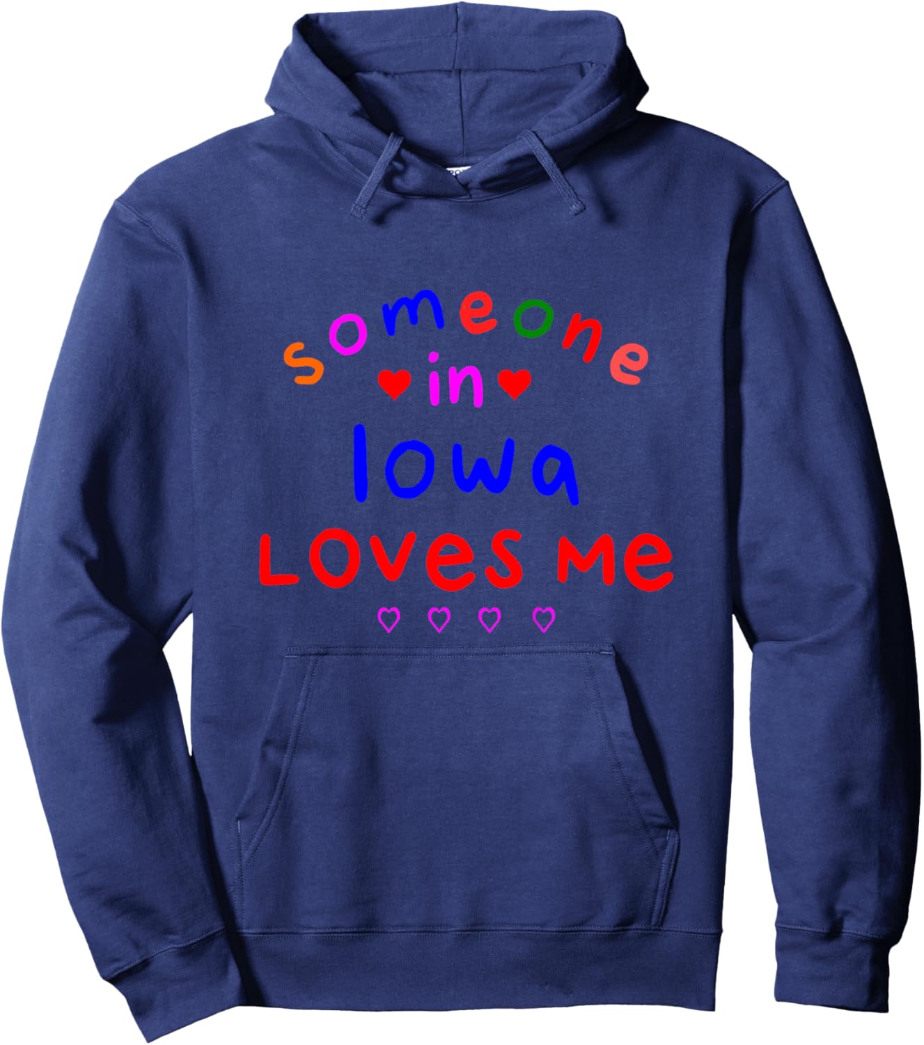 Someone in Iowa Loves Me Kids Boys Girls Hoodie - Hoodie | Navy