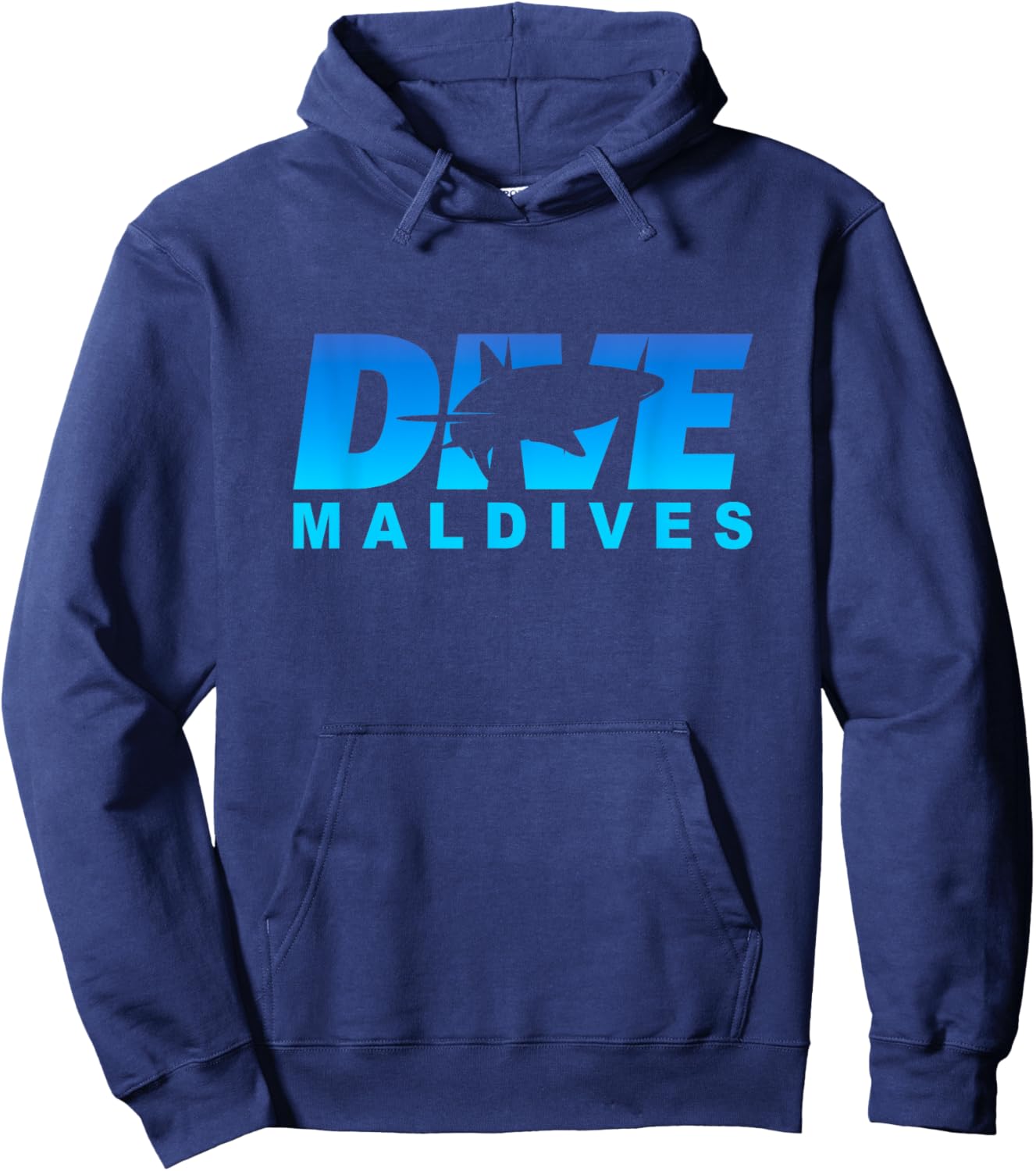 Dive Maldives with Shark, Scuba Diving in the Maldives Hoodie - Hoodie | Navy