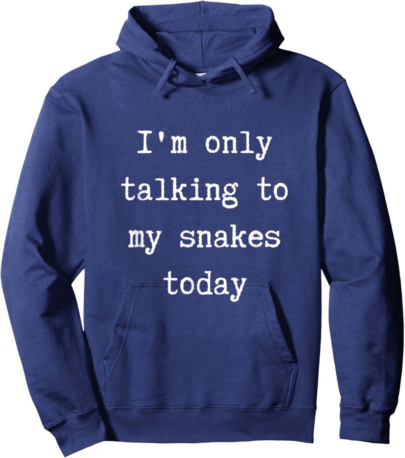 I'm Only Talking To My Snakes Today Funny Introvert Weekend Hoodie - Hoodie | Navy