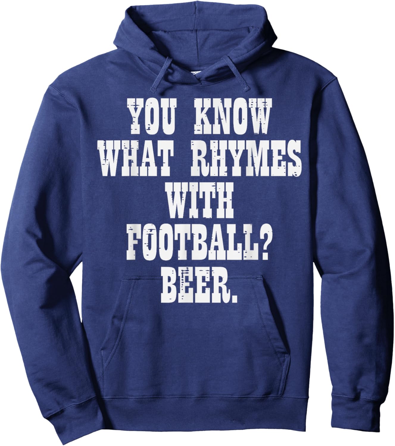 What Rhymes With American Football Funny Men Dad Hoodie - Hoodie | Navy