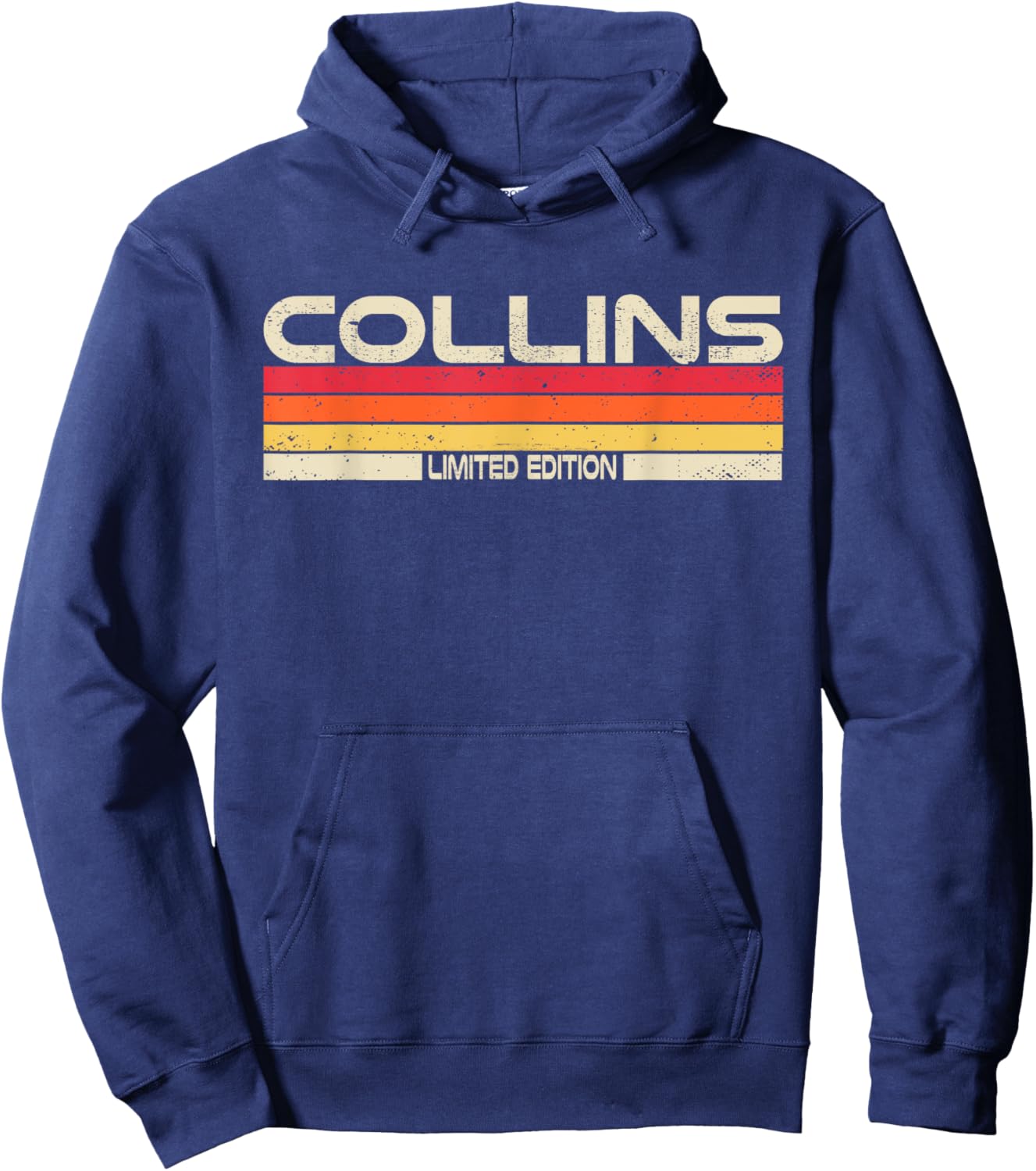 Collins Surname Birthday Family Reunion 80s 90s Sunset Hoodie - Hoodie | Navy