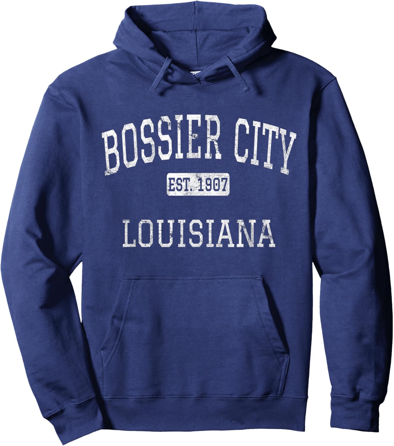 Bossier City Louisiana LA Vintage Hoodie - Hoodie | Navy