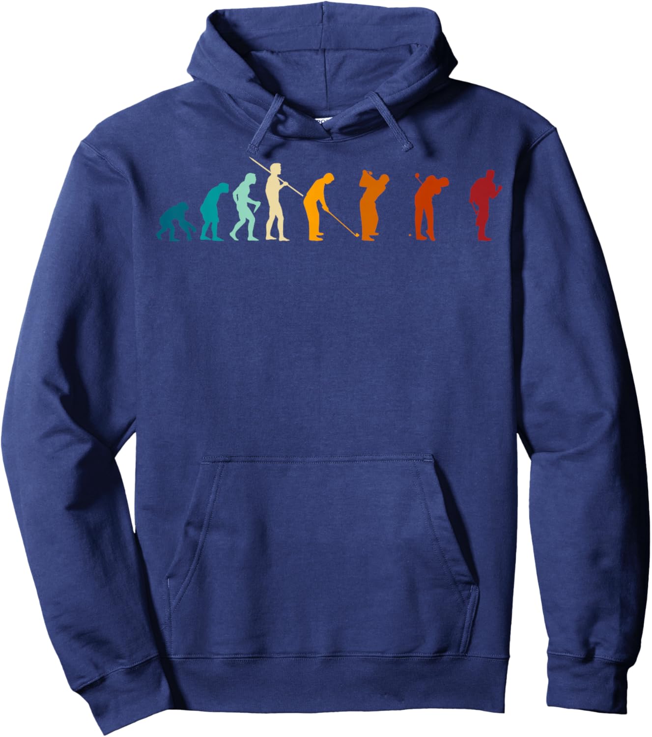 Evolution of the Golfing Man - Funny Golfer Hoodie - Hoodie | Navy