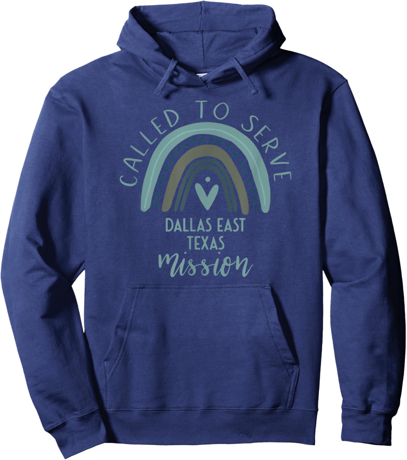 Called To Serve Boho Rainbow Dallas East Texas Mission Hoodie - Hoodie | Navy