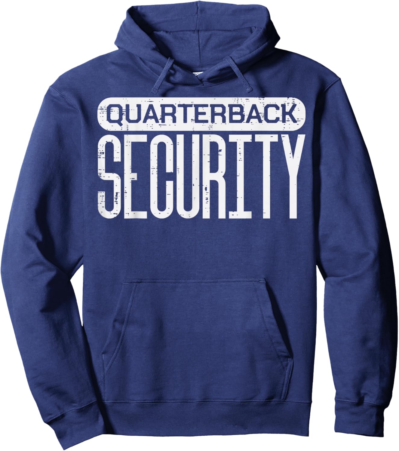 Quarterback Security Funny Offense American Football Lineman Hoodie - Hoodie | Navy