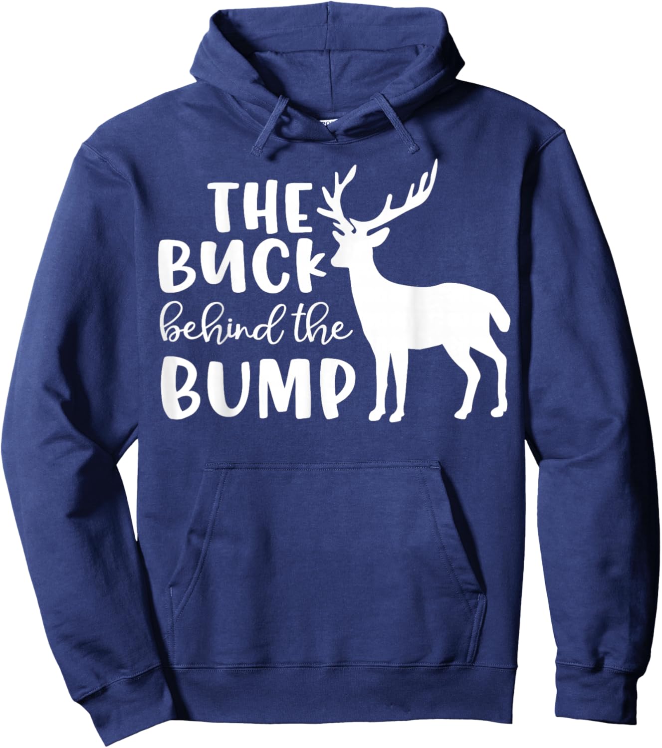 Oh Deer My Buck Behind The Bump Hoodie - Hoodie | Navy
