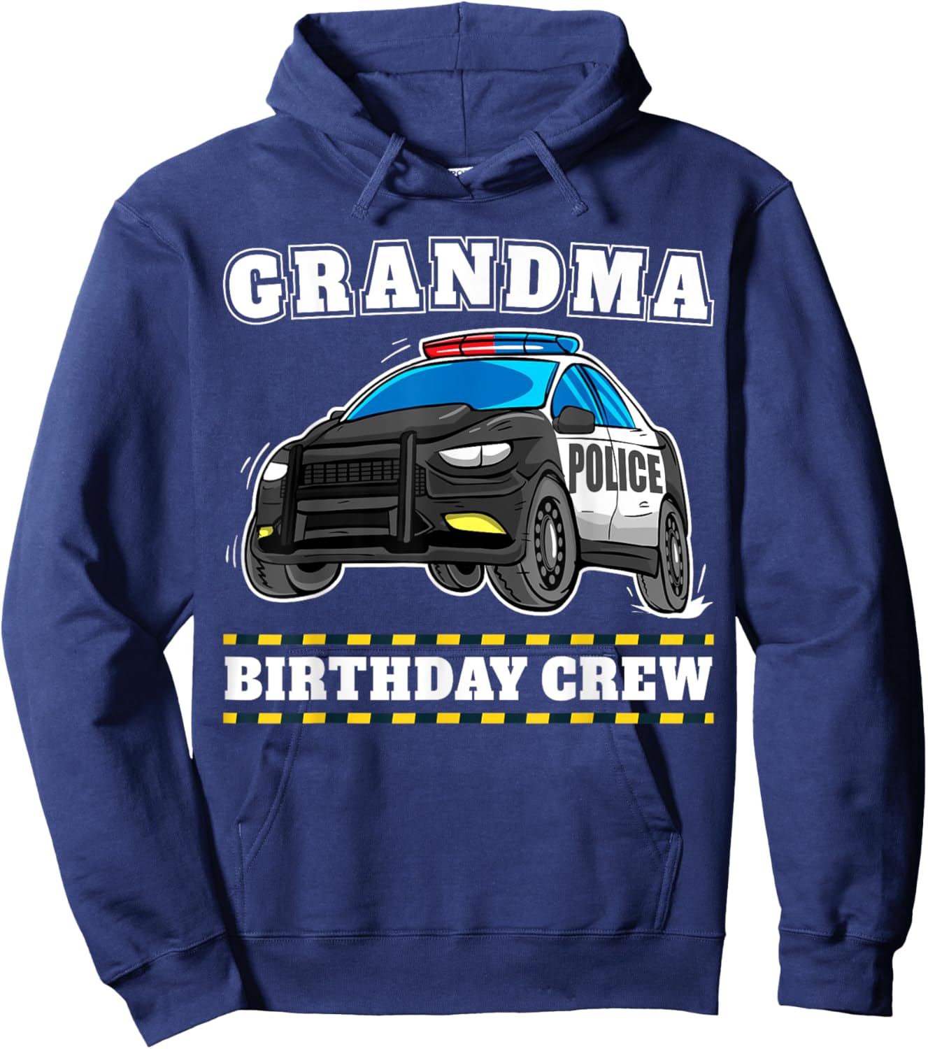 Grandma Birthday Crew Police Car Policeman Officer Nana Hoodie - Hoodie | Navy