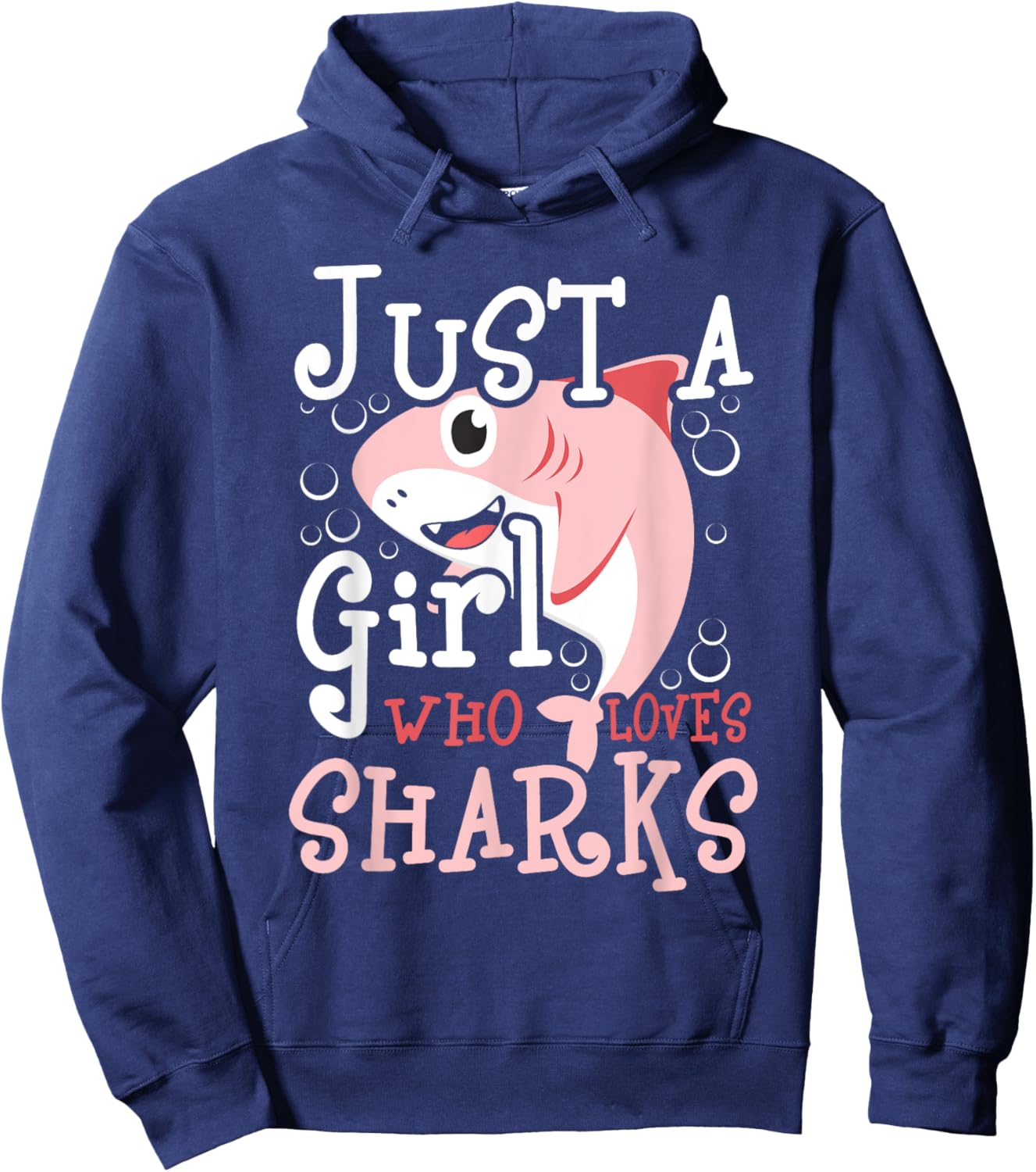 Just A Girl Who Loves Sharks - Marine Biologist Shark Lovers Hoodie - Hoodie | Navy