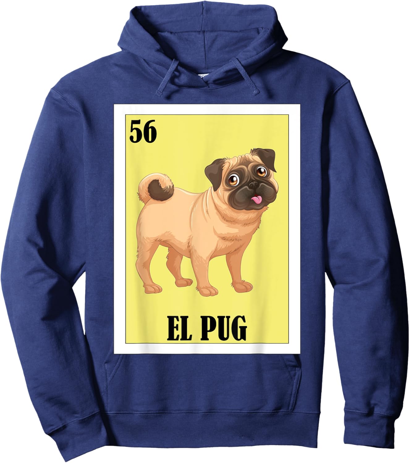 Funny Mexican Dogs Design - El Pug Hoodie - Hoodie | Navy