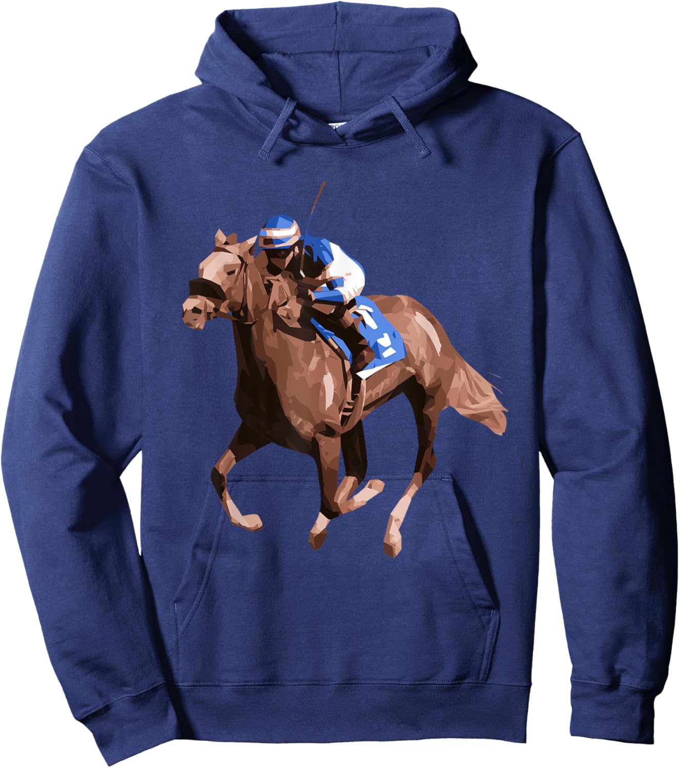 Horse Sport Racing Horse Jockey Riding Hoodie - Hoodie | Navy