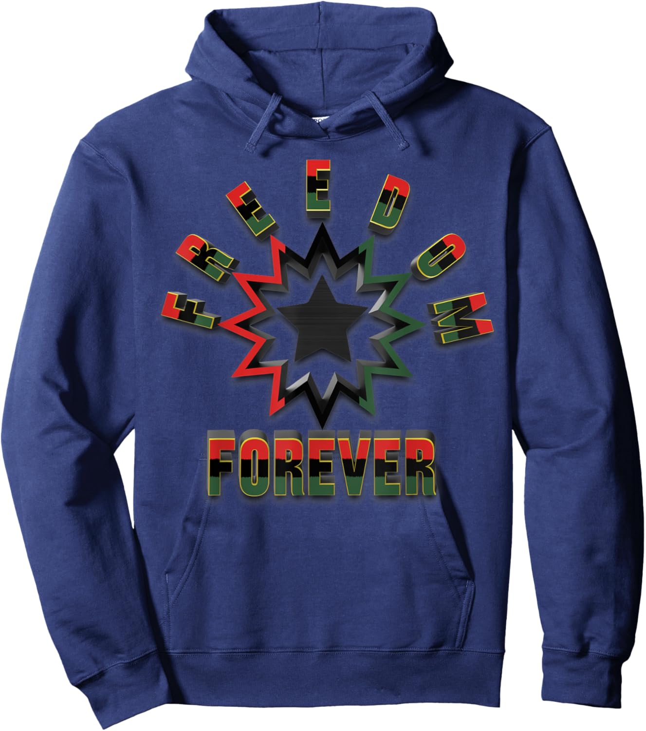 Juneteenth Freedom Forever Hoodie - Hoodie | Navy