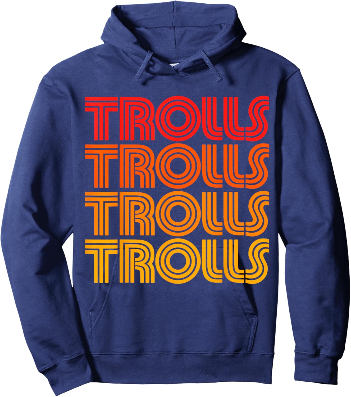 Trolls Retro Vintage Classic Ogre Goblin Beast Monster Joke Hoodie - Hoodie | Navy