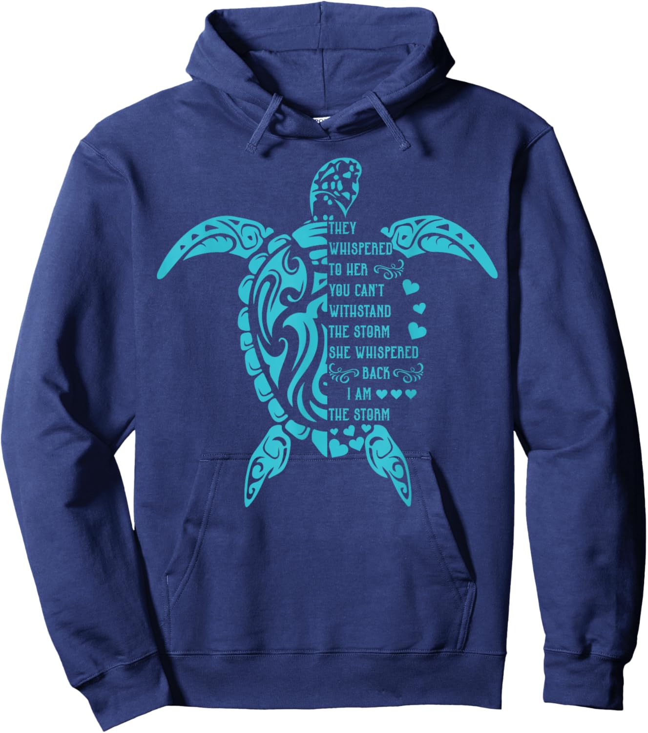 Hawaiian Sea Turtle Funny Turtles Gifts For Girls, Women Hoodie - Hoodie | Navy