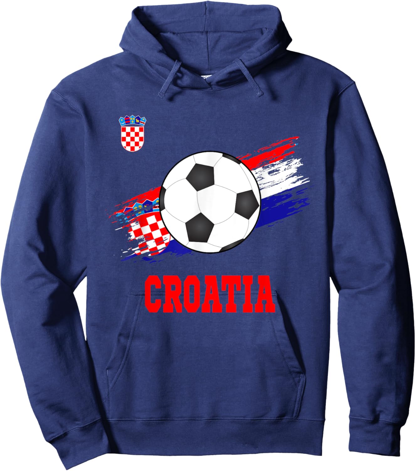Croatia Soccer Croatian Football Croats Futbol Hoodie - Hoodie | Navy