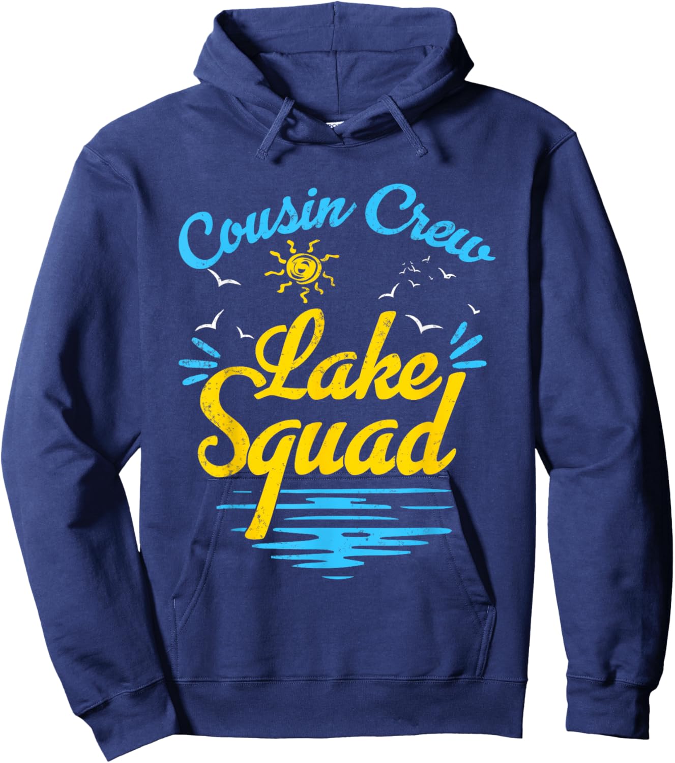Cousin Crew Lake Squad Funny Family Vacation Lake Trip Hoodie - Hoodie | Navy