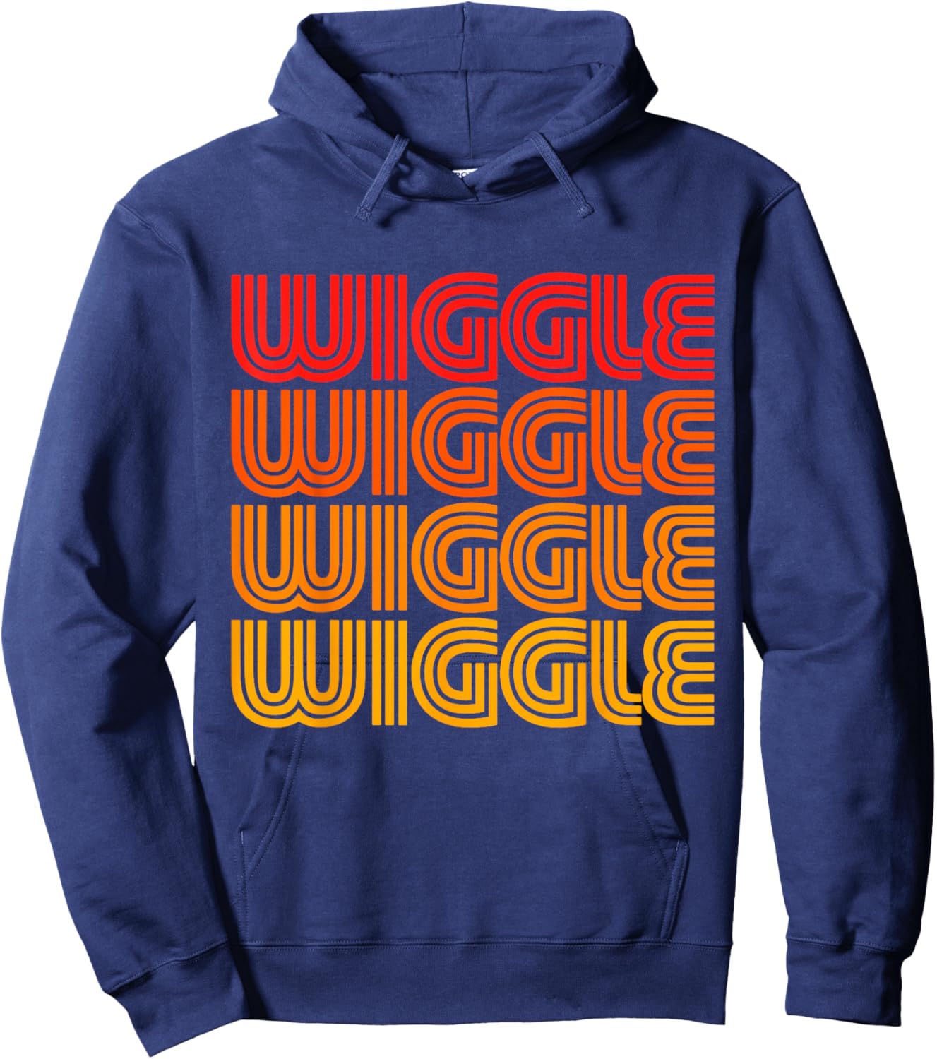 Wiggle Funny Cute Dance Movement Exercise Word 80s Hoodie - Hoodie | Navy