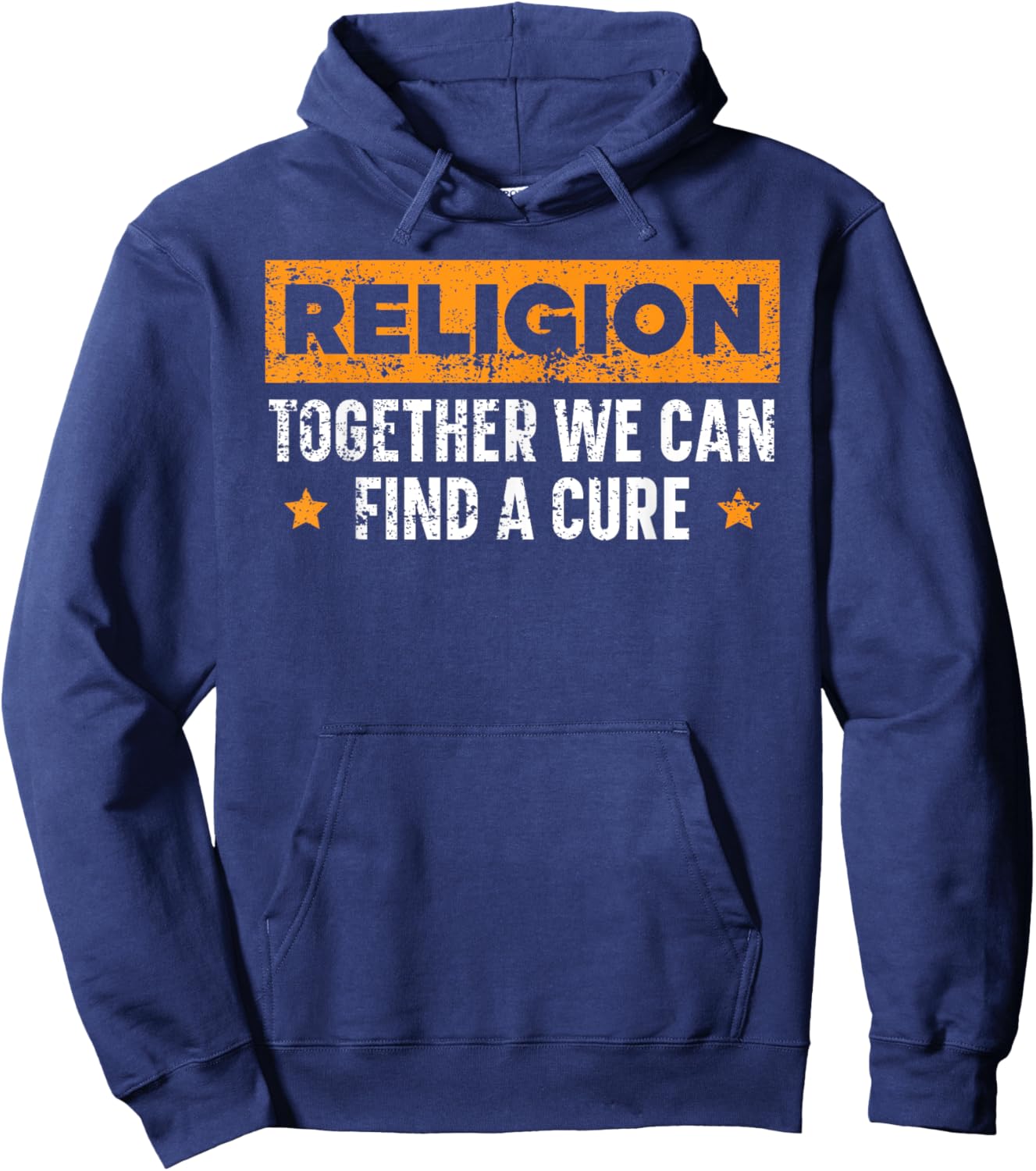 Religion Together We Can Find A Cure Agnostic Atheist Hoodie - Hoodie | Navy