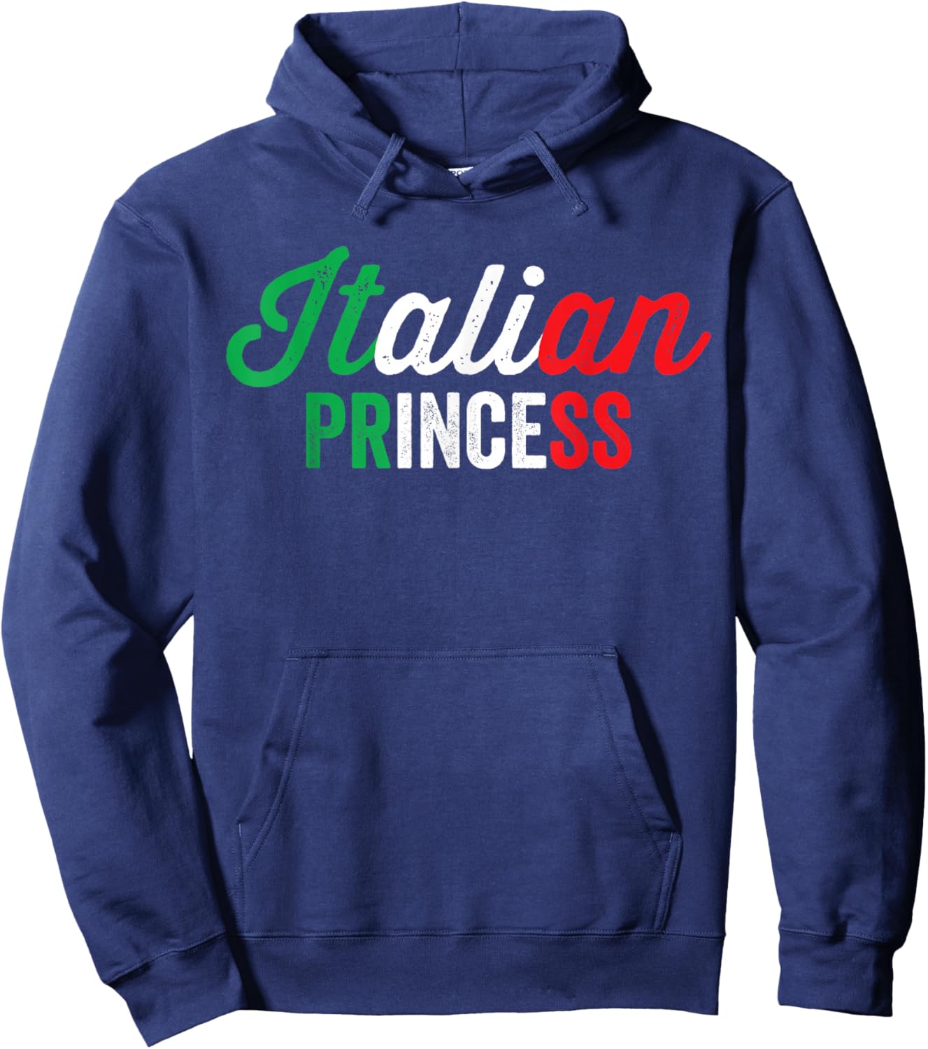 Italian Princess Funny Italian Girl Italia Hoodie - Hoodie | Navy