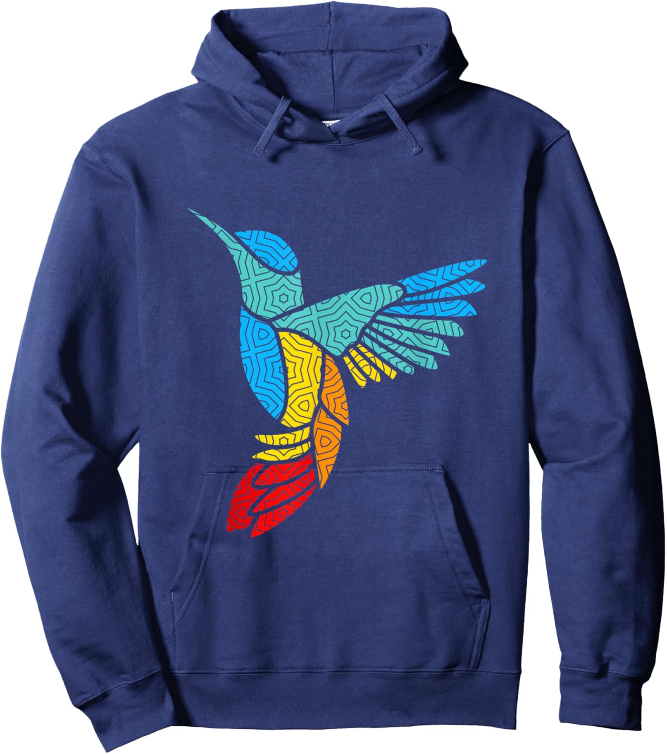 Colorful Bird Hummingbird Birds Mandala Art Hoodie - Hoodie | Navy