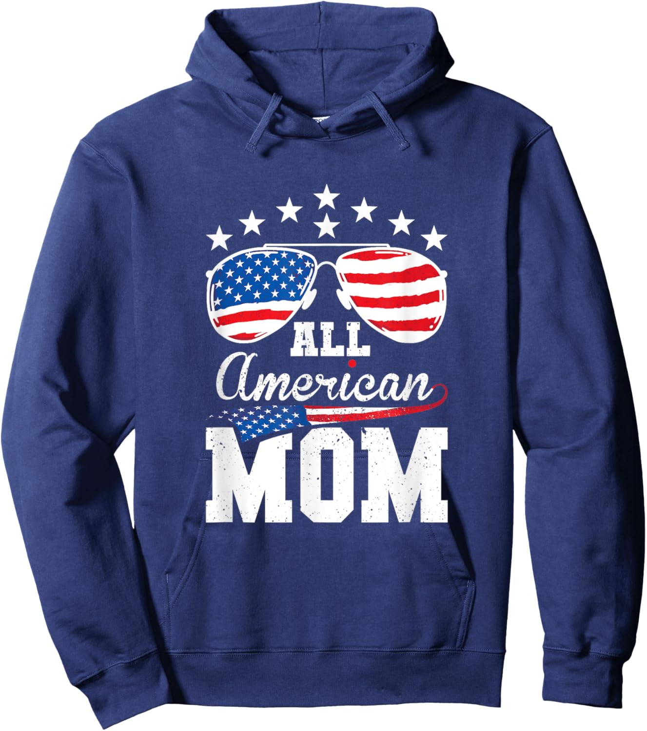 All American Mom 4th of July Matching Family Women Men Hoodie - Hoodie | Navy