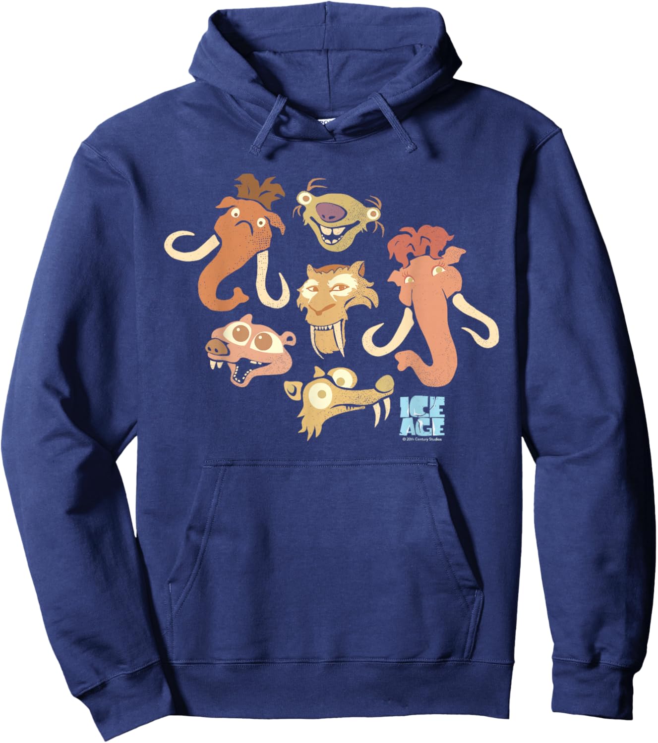 Ice Age Manfred Ellie Diego Sid Scrat Baby Scrat Hoodie - Hoodie | Navy
