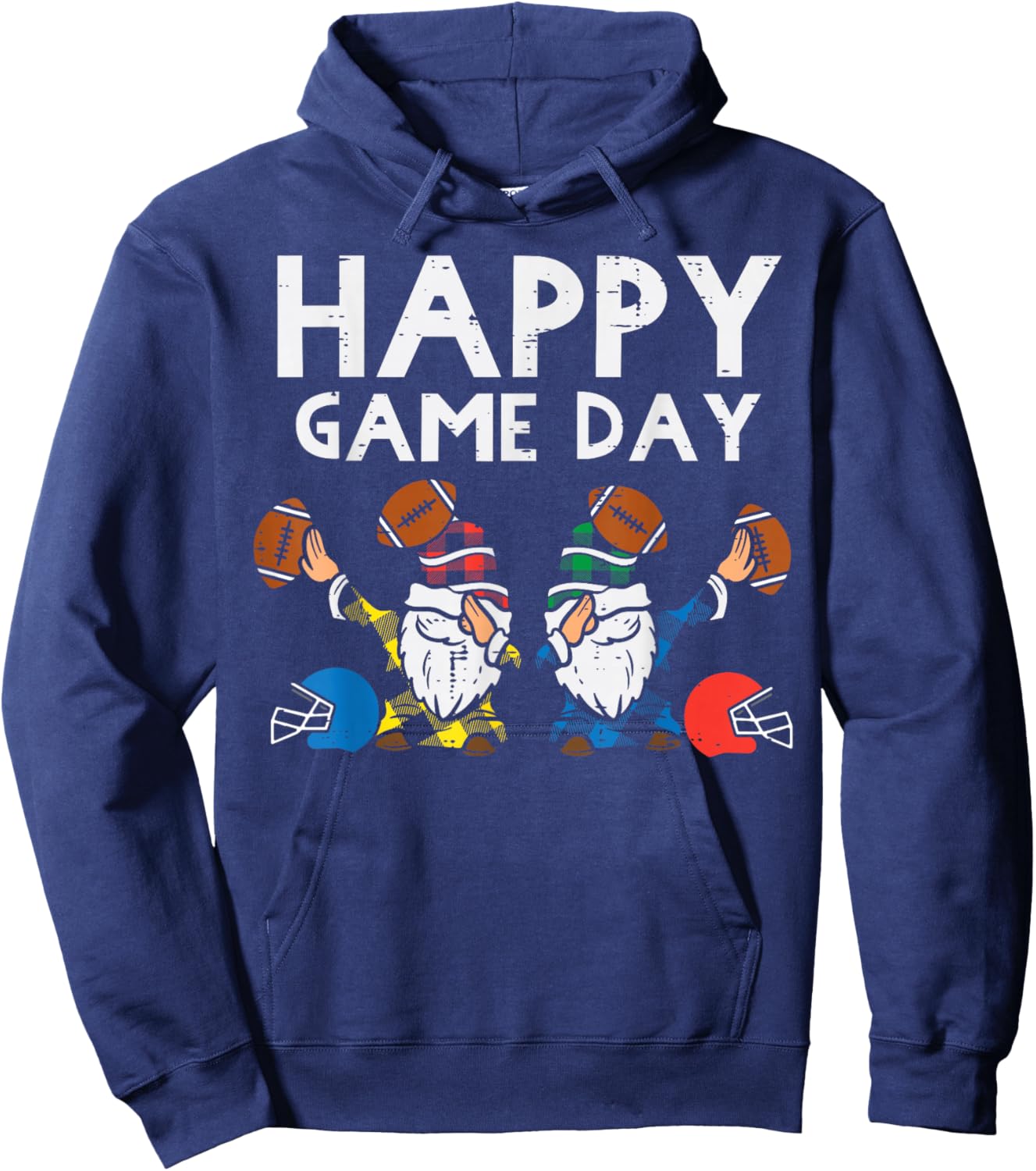 Gnome Dab Happy Game Day American Football Men Women Kids Hoodie - Hoodie | Navy