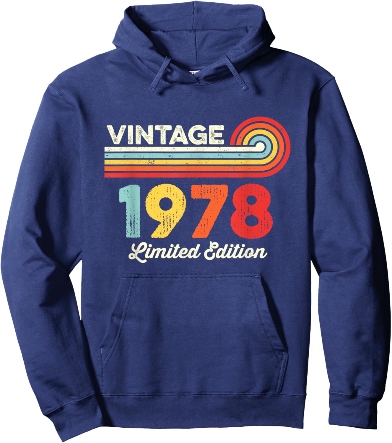 Vintage 1978 Birthday Limited Edition Men Women Born in 1978 Hoodie - Hoodie | Navy
