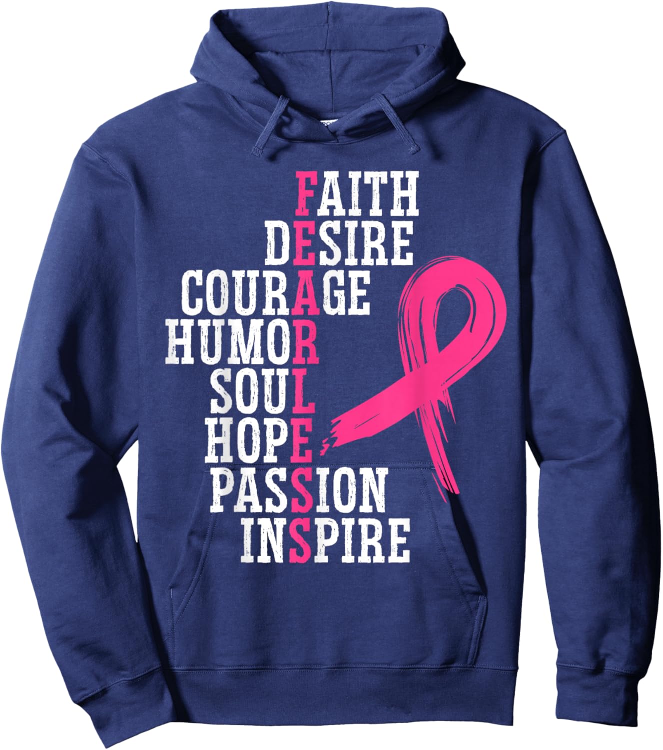 Breast Cancer Support Squad Breast Cancer Awareness Hoodie - Hoodie | Navy