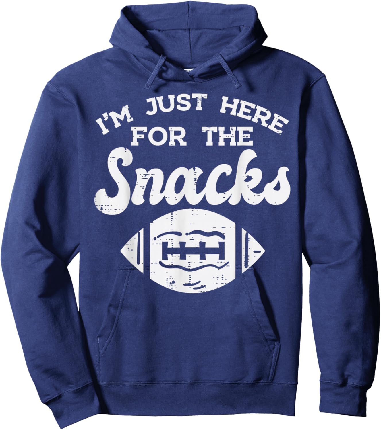 Just Here for Snacks American Football Funny Men Women Kids Hoodie - Hoodie | Navy