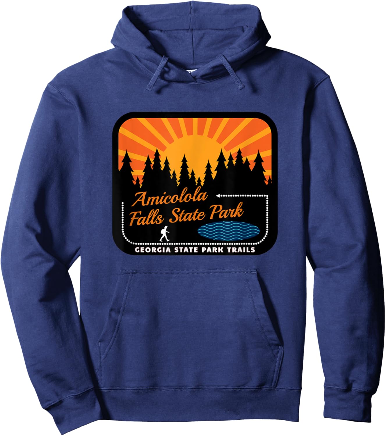 Amicolola Falls State Park Trails Hoodie - Hoodie | Navy