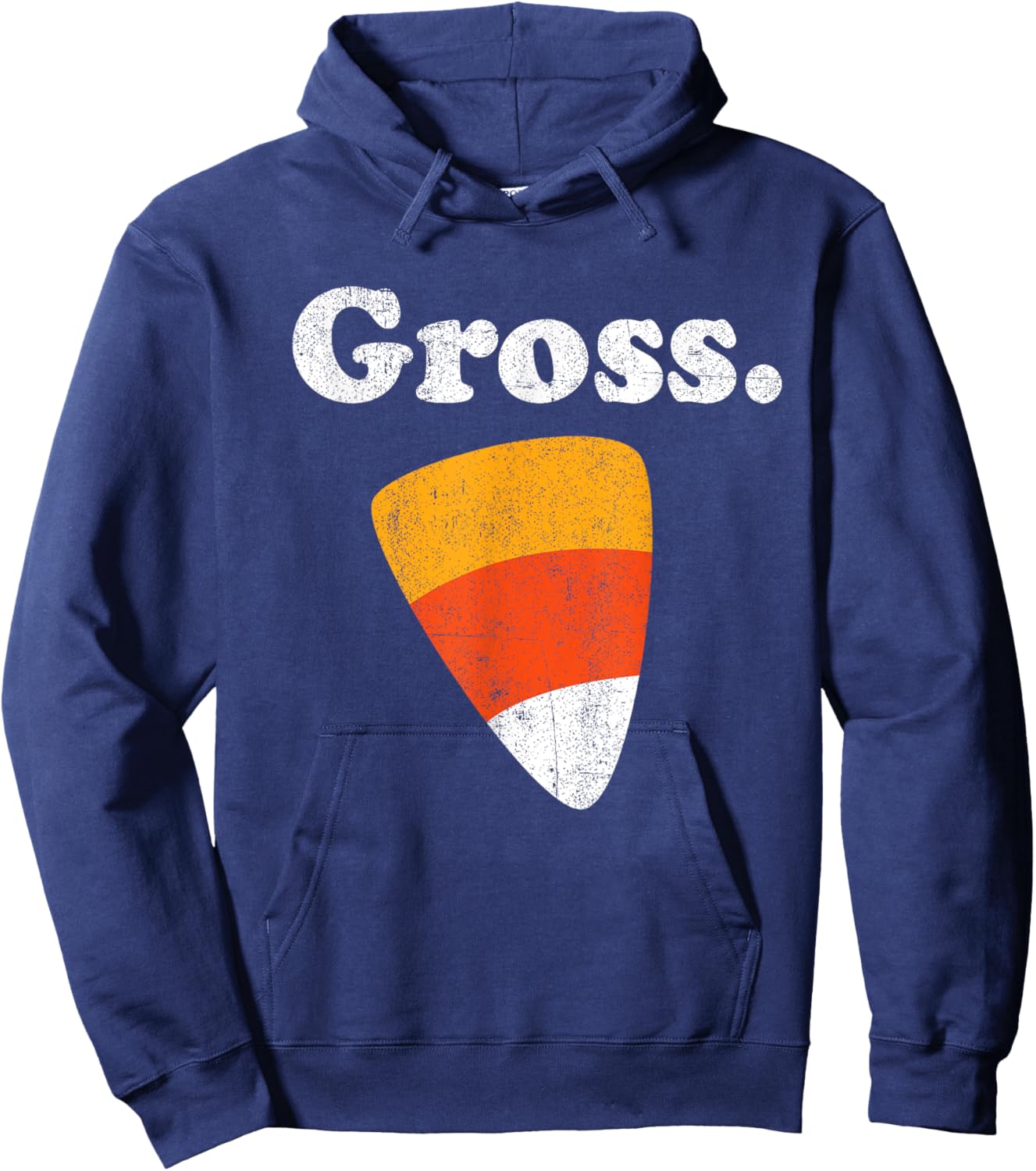 Funny Gross Candy Corn Halloween Retro 80's Anti Candy Corn Hoodie - Hoodie | Navy