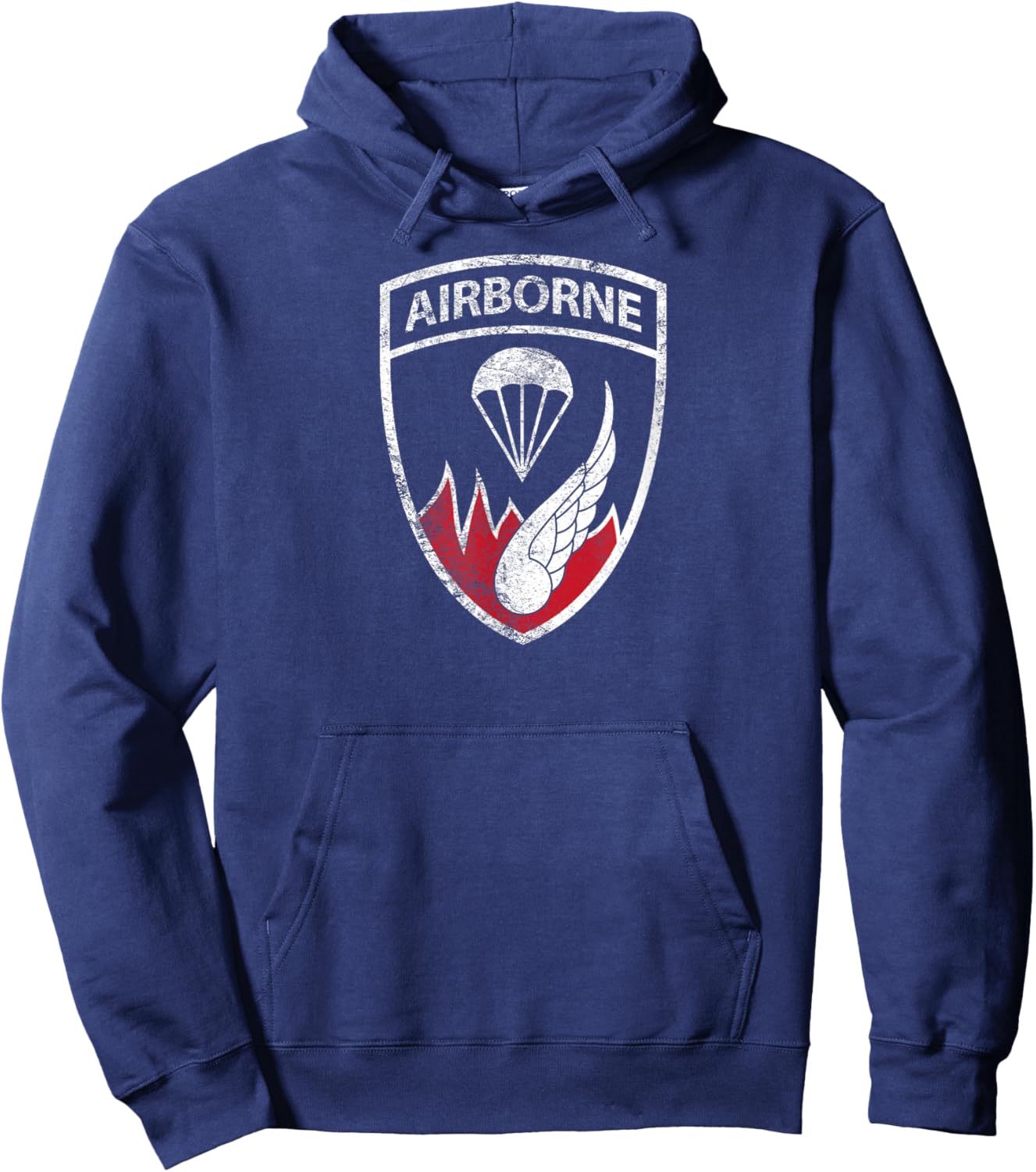 American Marauder: 187th Rakkasan Distressed Insignia Hoodie - Hoodie | Navy