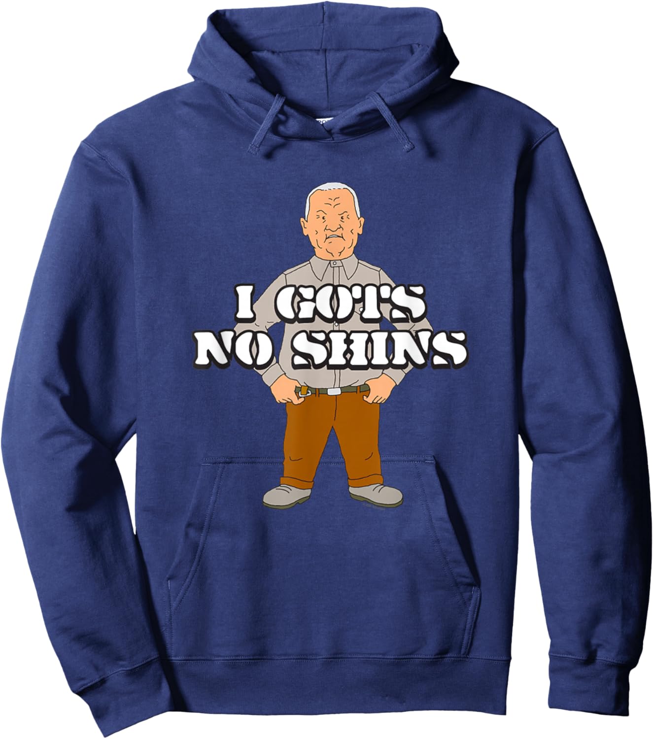 King of The Hill I GOTS No Shins Cotton Hill Cartoon Hoodie - Hoodie | Navy